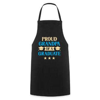 Proud grandfather of a graduate graduate - Cooking Apron - black - Front - AI Model Male 185 dark (185cm)