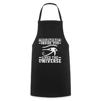 Truluminati Egyptian Mythology Ancient Egypt - Cooking Apron - black - Front - AI Model Male 185 dark (185cm)