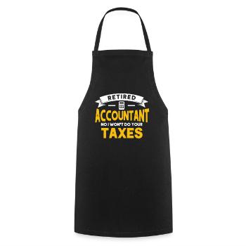 Accountant Gift Profession Finance Tax Advisor - Cooking Apron - black - Front - AI Model Male 185 dark (185cm)
