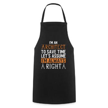 Architect Gift Profession Architecture Job Architect - Cooking Apron - black - Front - AI Model Male 185 dark (185cm)