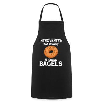 Bagel Food Gift Bagel - Cooking Apron - black - Front - AI Model Male 185 dark (185cm)