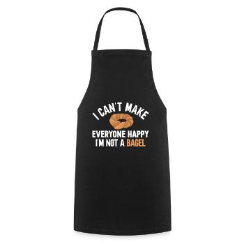Bagel Essen Geschenk Bagel - Kochschürze - Schwarz - Vorne - AI Model Male 185 dark (185cm)