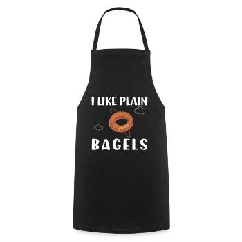 Bagel Food Gift Bagel - Cooking Apron - black - Front - AI Model Male 185 dark (185cm)