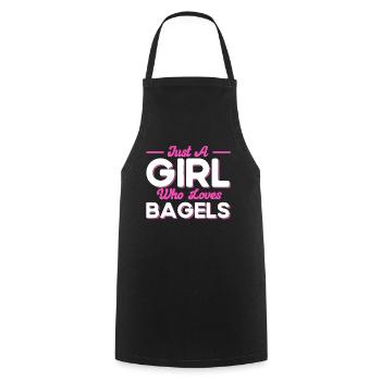 Bagel Food Gift Bagel - Cooking Apron - black - Front - AI Model Male 185 dark (185cm)