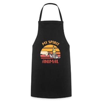 Cockatiel lovers | Pet Birds Gift - Cooking Apron - black - Front - AI Model Male 185 dark (185cm)