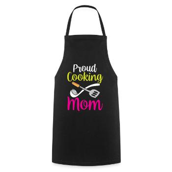 Fière mère cuisinière Maman cuisinière cuisinière cuisinière - Tablier de cuisine - noir - Devant - AI Model Male 185 dark (185cm)
