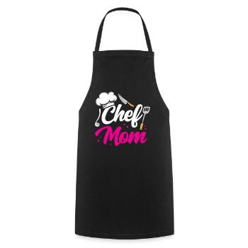 Cook Mama Cook Mother Cooking - Cooking Apron - black - Front - AI Model Male 185 dark (185cm)