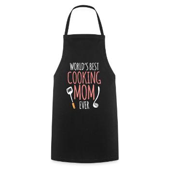 Best Cooking Mother in the World Cooking Mom - Cooking Apron - black - Front - AI Model Male 185 dark (185cm)