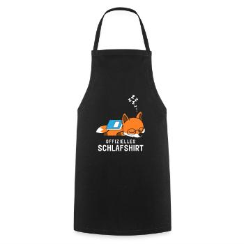 Offizielles Schlafshirt Schlafanzug Fuchs mit Buch - Kochschürze - Schwarz - Vorne - AI Model Male 185 dark (185cm)