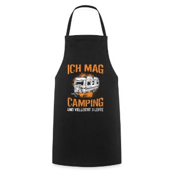 Lustiger Camping Spruch - Wohnwagen & Camper - Kochschürze - Schwarz - Vorne - AI Model Male 185 dark (185cm)