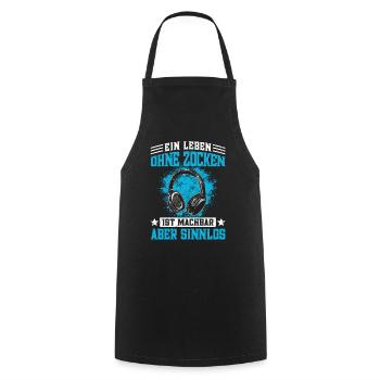 Lustiger Teenager Gaming Spruch - Gamer Jungs - Kochschürze - Schwarz - Vorne - AI Model Male 185 dark (185cm)