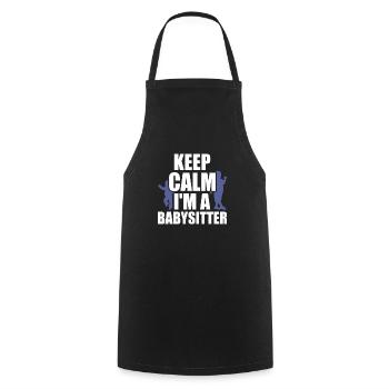 Babysitter Gift Babysitting Best Babysitter - Cooking Apron - black - Front - AI Model Male 185 dark (185cm)