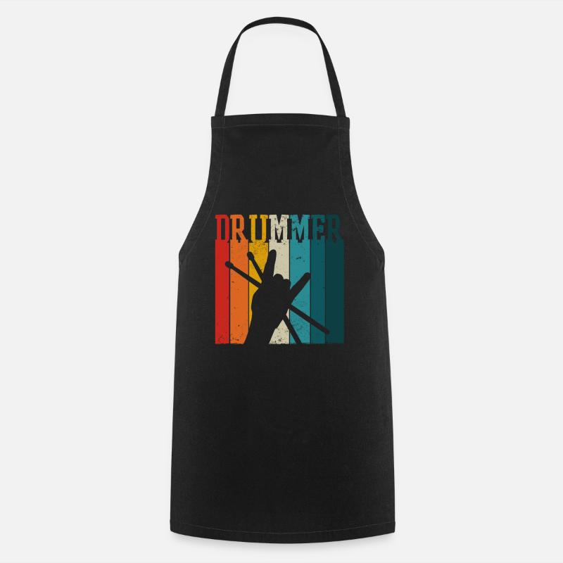 Drummer Percussionist & Drummer - Cooking Apron - black