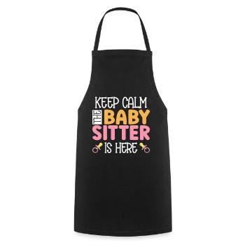 Babysitter Gift Babysitting Best Babysitter - Cooking Apron - black - Front - AI Model Male 185 dark (185cm)