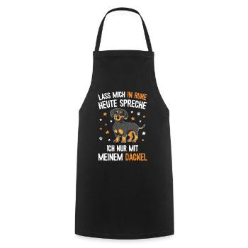 Teckel Hund Spruch - Dachshund & Dackel - Kochschürze - Schwarz - Vorne - AI Model Male 185 dark (185cm)