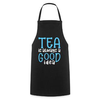 Buveur de thé Tea Lover Gift Tea - Tablier de cuisine - noir - Devant - AI Model Male 185 dark (185cm)
