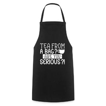 Tea Drinker Tea Lover Gift Tea - Cooking Apron - black - Front - AI Model Male 185 dark (185cm)