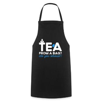 Buveur de thé Amateur de thé Cadeau Thé - Tablier de cuisine - noir - Devant - AI Model Male 185 dark (185cm)