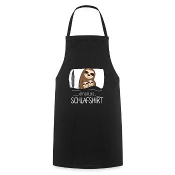 Offizielles Schlafshirt Faultier - Kochschürze - Schwarz - Vorne - AI Model Male 185 dark (185cm)