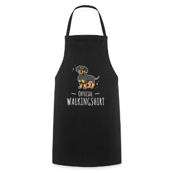 Wiener Dog Saying - Teckel Dackel & Dachshund - Cooking Apron - black - Front - AI Model Male 185 dark (185cm)