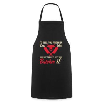 Butcher Gift Butcher Butcher Master Butcher - Cooking Apron - black - Front - AI Model Male 185 dark (185cm)