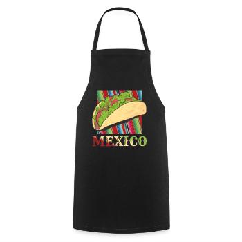 Retro Vintage Mexican Food Mexico Taco - Kochschürze - Schwarz - Vorne - AI Model Male 185 dark (185cm)