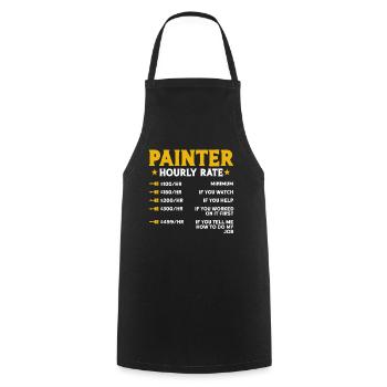 Maler Geschenk Malerei Künstler Malermeister - Kochschürze - Schwarz - Vorne - AI Model Male 185 dark (185cm)