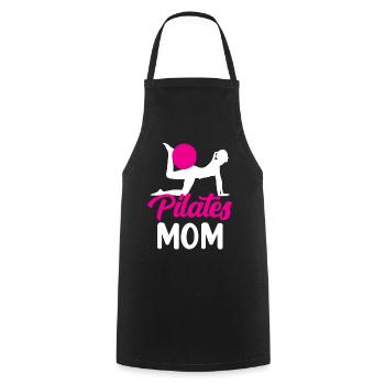Pilates Mama Mami Mutter Liebhaber - Kochschürze - Schwarz - Vorne - AI Model Male 185 dark (185cm)