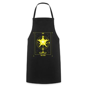 Occult Vintage Tarot Stars Creepy Witch Halloween - Kochschürze - Schwarz - Vorne - AI Model Male 185 dark (185cm)