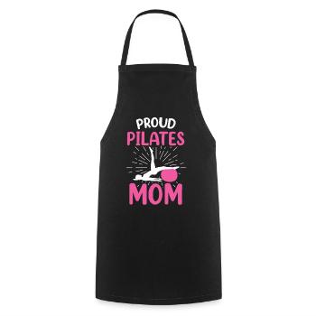 Fière Maman Pilates Maman Amante - Tablier de cuisine - noir - Devant - AI Model Male 185 dark (185cm)