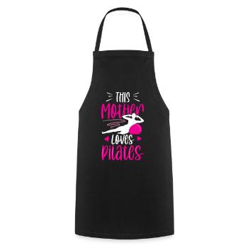 This Mother Loves Pilates Mom Lover Mommy - Cooking Apron - black - Front - AI Model Male 185 dark (185cm)