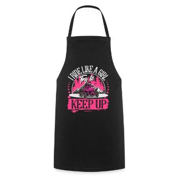 Quad ATV Offroad Quadfahrerin - Kochschürze - Schwarz - Vorne - AI Model Male 185 dark (185cm)
