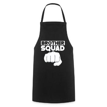 Brother Team Friendship Brothers Friend - Cooking Apron - black - Front - AI Model Male 185 dark (185cm)
