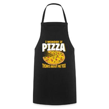Pizza Food Pizzeria Pizza slice Pizza maker - Cooking Apron - black - Front - AI Model Male 185 dark (185cm)