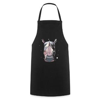Polygone de rhinocéros - Tablier de cuisine - noir - Devant - AI Model Male 185 dark (185cm)