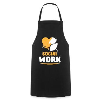 Social Work Occupation Social Worker Social Work - Cooking Apron - black - Front - AI Model Male 185 dark (185cm)