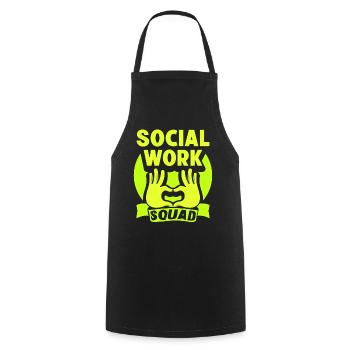 Team Sozialarbeit Sozialarbeiter Soziale Arbeit - Kochschürze - Schwarz - Vorne - AI Model Male 185 dark (185cm)