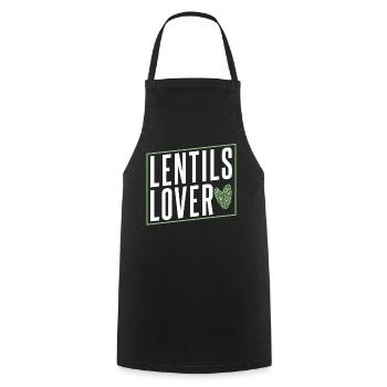 Lentil Lover Lens Lovers Lentil Food - Cooking Apron - black - Front - AI Model Male 185 dark (185cm)