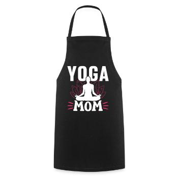 Yoga Mama Mami Mère Hobby - Tablier de cuisine - noir - Devant - AI Model Male 185 dark (185cm)