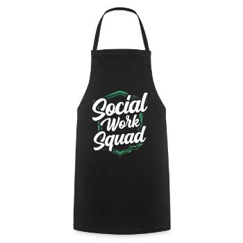 Team Social Work Social Workers Social Work - Cooking Apron - black - Front - AI Model Male 185 dark (185cm)