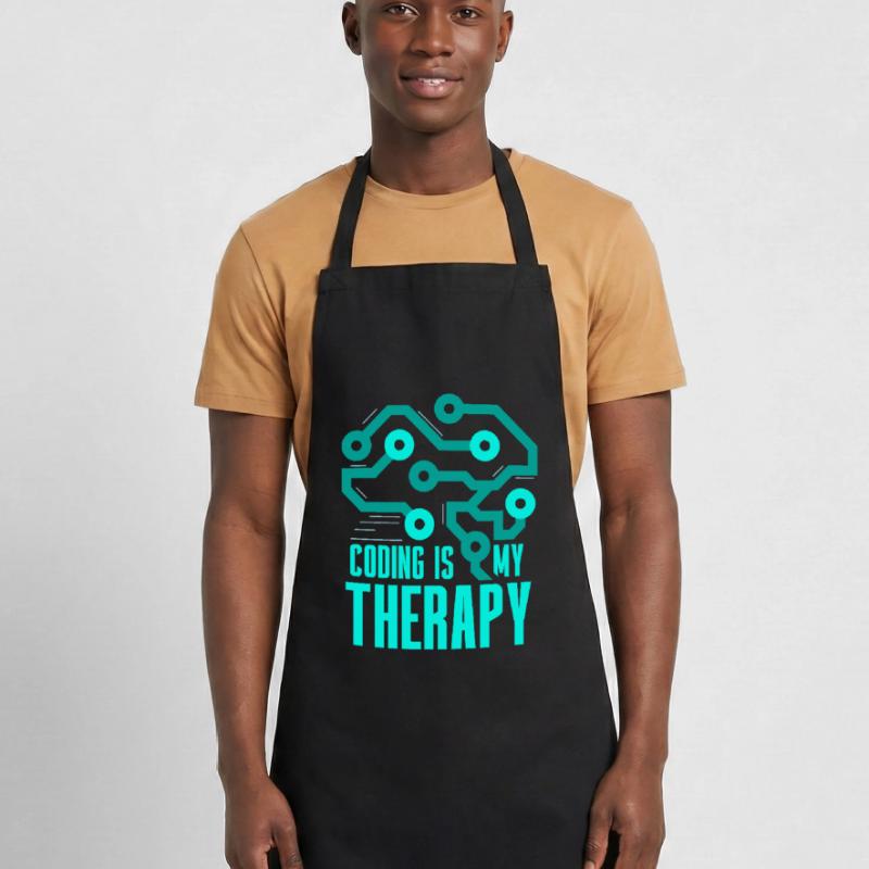 Programming Is My Therapy Coding Code Coder Cooking Apron