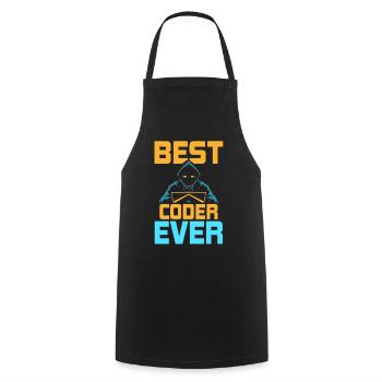 Meilleur programmeur de code de code de tous les temps - Tablier de cuisine - noir - Devant - AI Model Male 185 dark (185cm)