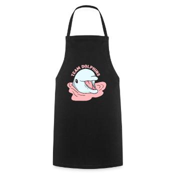 Team Dolphins Dolphin Lover Dolphin Dolphin - Cooking Apron - black - Front - AI Model Male 185 dark (185cm)