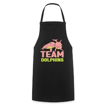 Team Dolphins Dolphin Lover Dolphin Dolphin - Cooking Apron - black - Front - AI Model Male 185 dark (185cm)