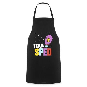 Team Special Education Teacher Special Education Profession - Cooking Apron - black - Front - AI Model Male 185 dark (185cm)