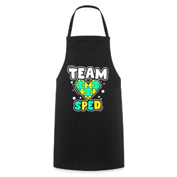 Team Special Education Teacher Special Education Profession - Cooking Apron - black - Front - AI Model Male 185 dark (185cm)