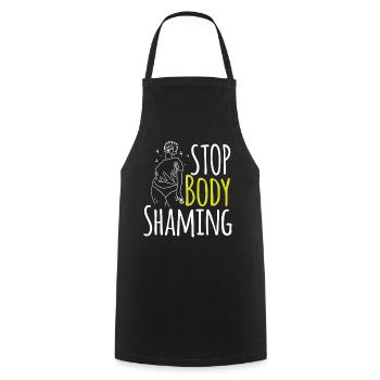 Schluss Mit Body Shaming Ärgern Bodyshaming - Kochschürze - Schwarz - Vorne - AI Model Male 185 dark (185cm)