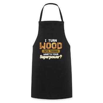 Carpenter Gift Saying Woodworking - Cooking Apron - black - Front - AI Model Male 185 dark (185cm)