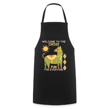 Circus, funny saying with horse, circus horse - Cooking Apron - black - Front - AI Model Male 185 dark (185cm)
