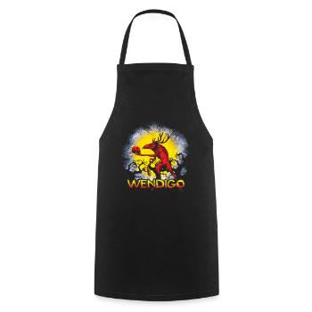 Créature folklorique Wendigo Forest Halloween Cryptid - Tablier de cuisine - noir - Devant - AI Model Male 185 dark (185cm)